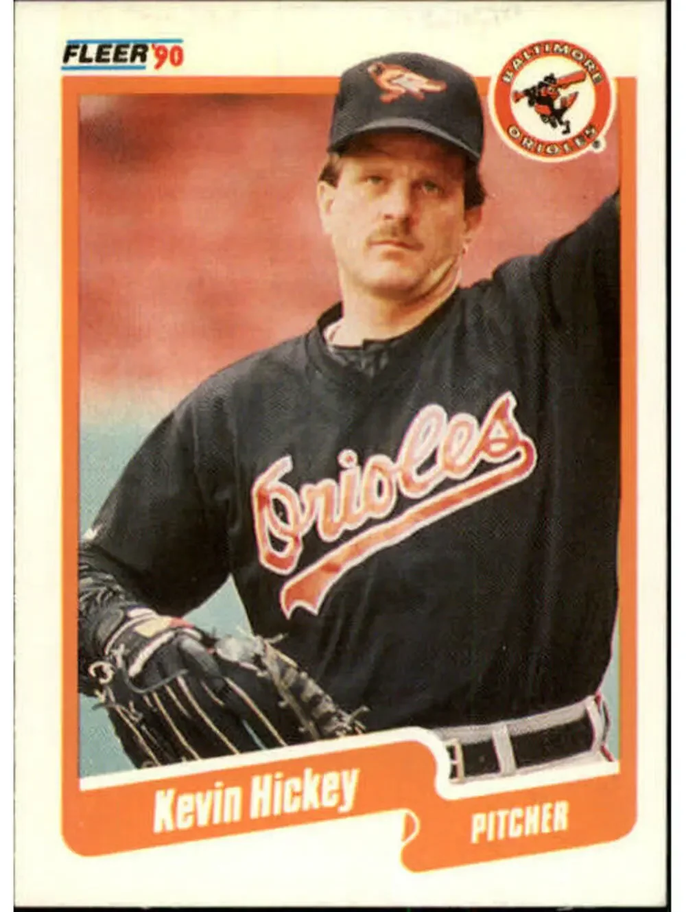 1990 Kevin Hickey Fleer Baseball Card #178